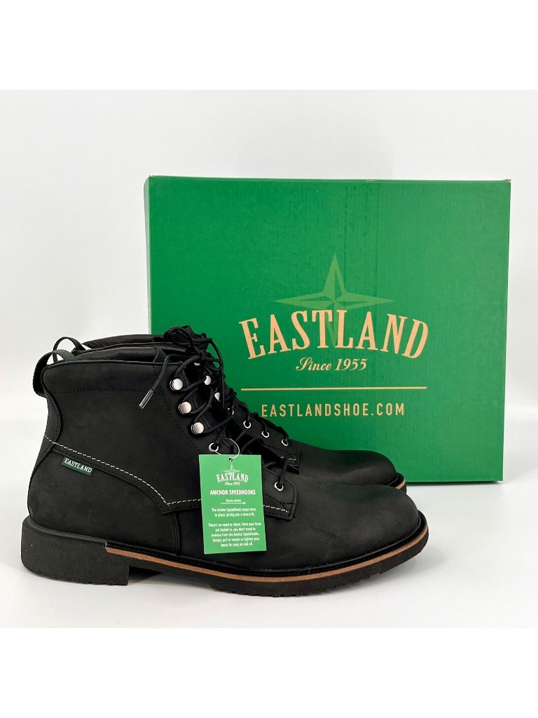Eastland Men's Allagash Lace-Up Boot Size 9.5 Black Upper Leather New In Box